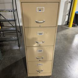 Vintage Cole Steel Metal File Cabinet 4-Drawer