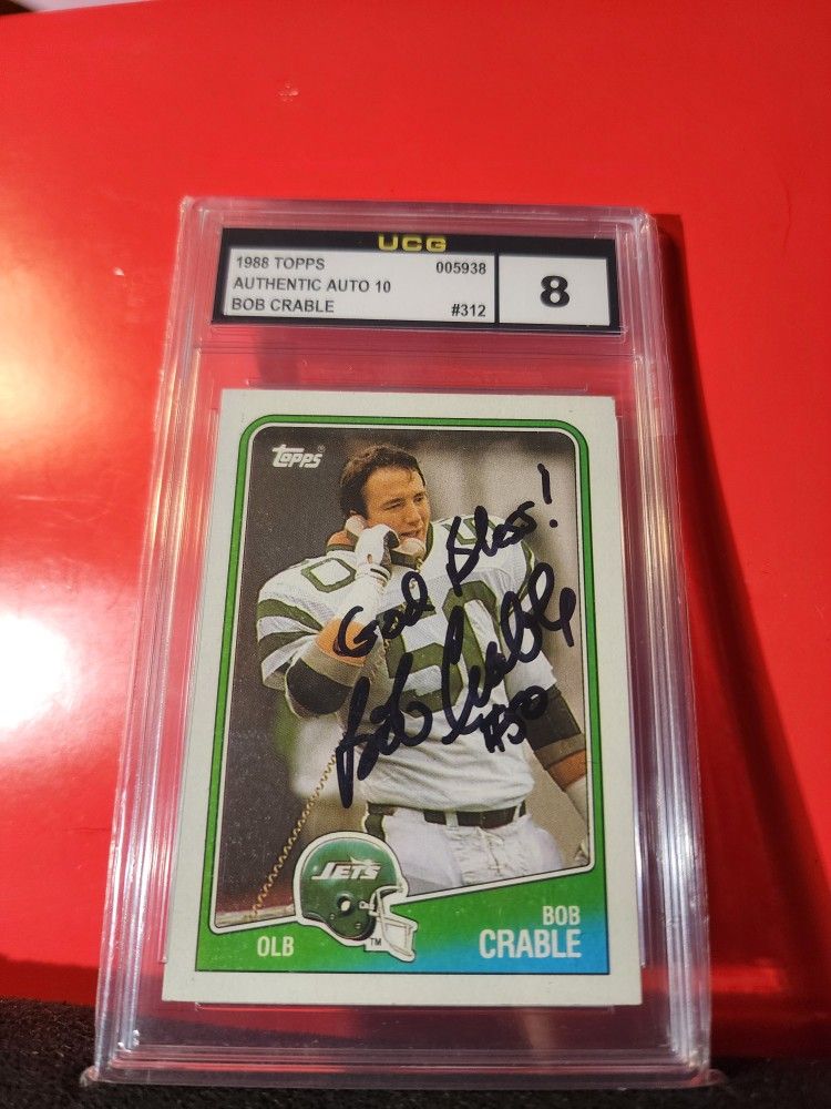 Bob Crable Notre Dame Fighting Irish New York Jets Autographed UCG 10/8

