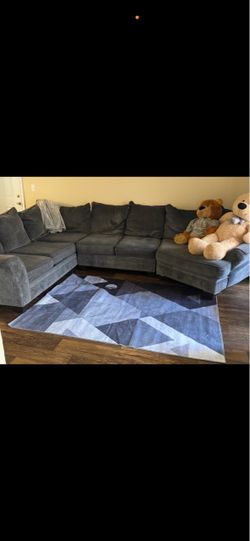 Gray Fabric Sectional Sofa