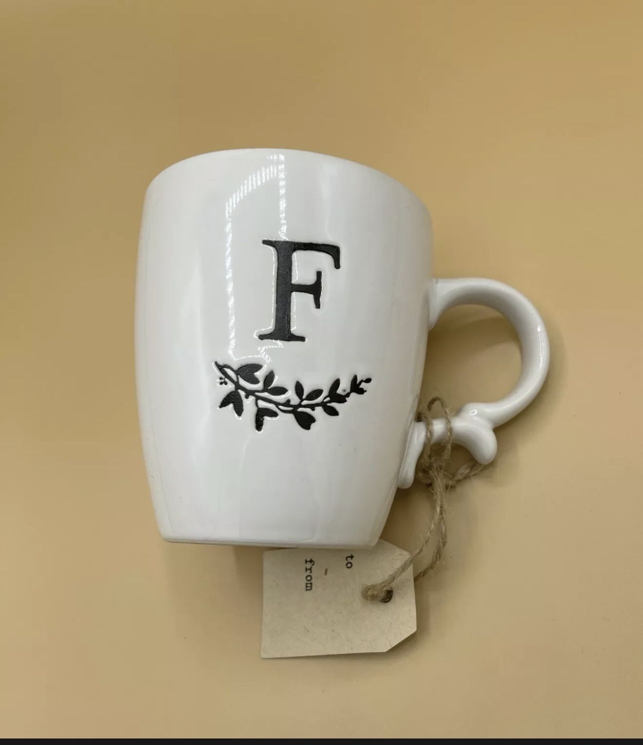 New Monogram Mug Letter F