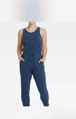 All In Motion Blue/black/ Green  Jumpsuit Size Medium 
