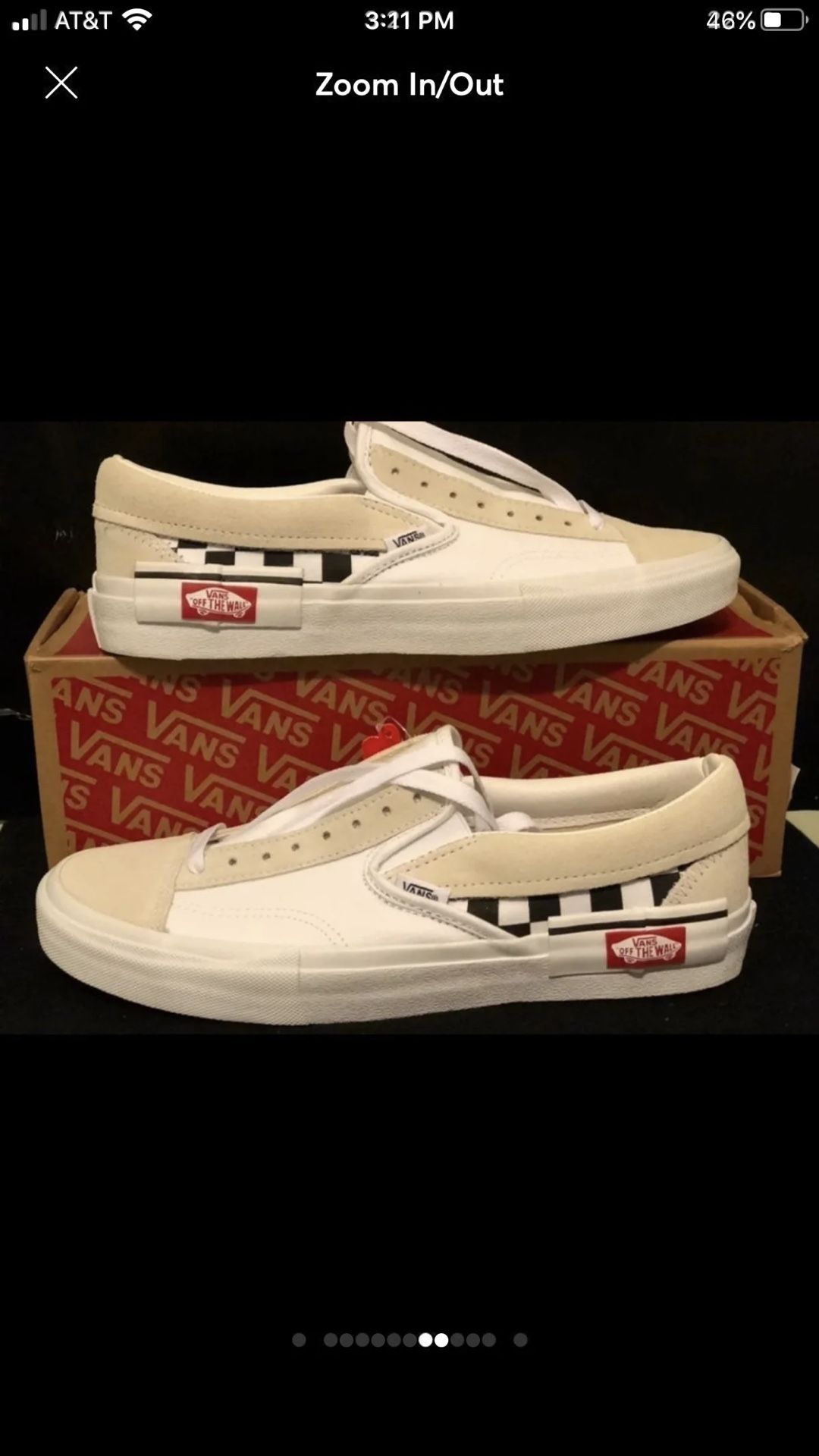 Vans Slip-On Cap Checkerboard shoe size 8