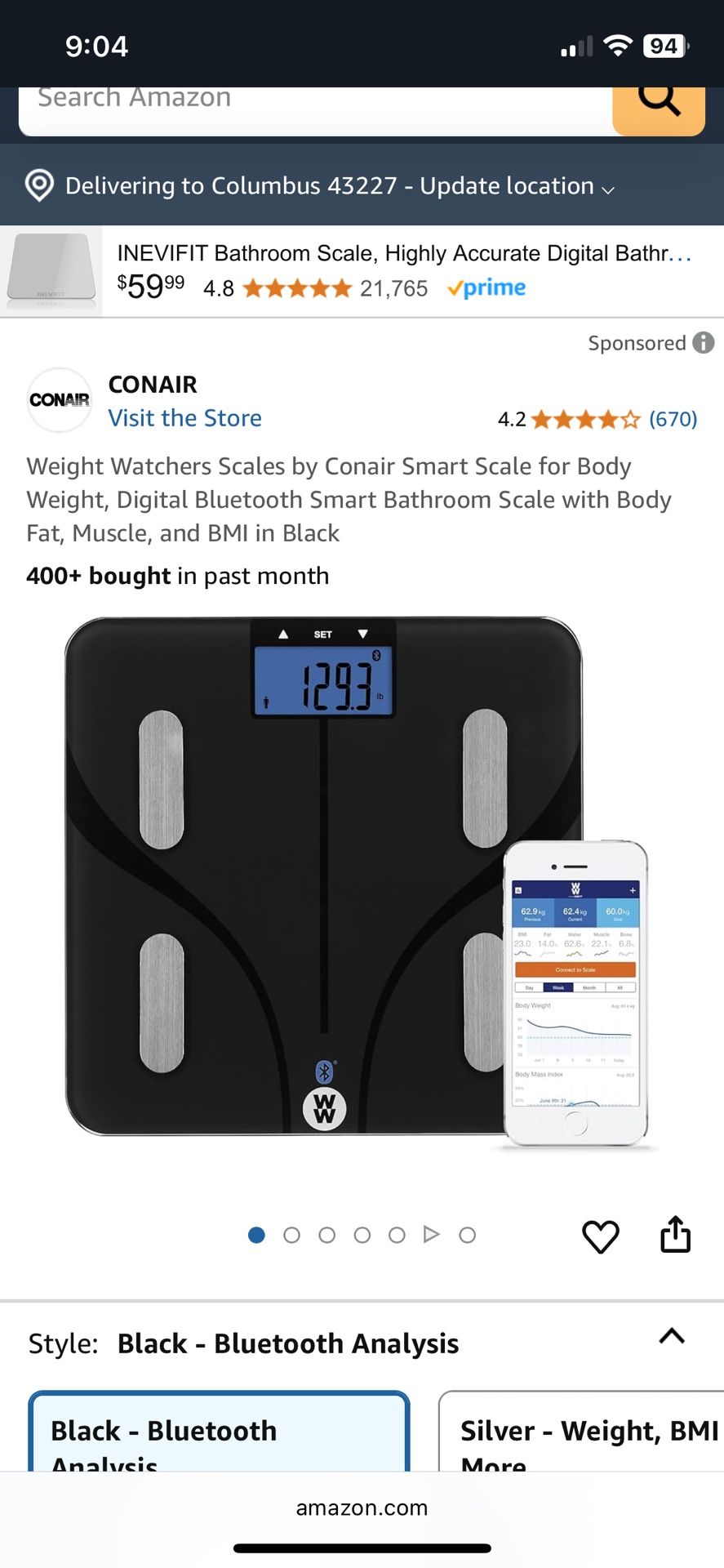 Weight Watchers Scale