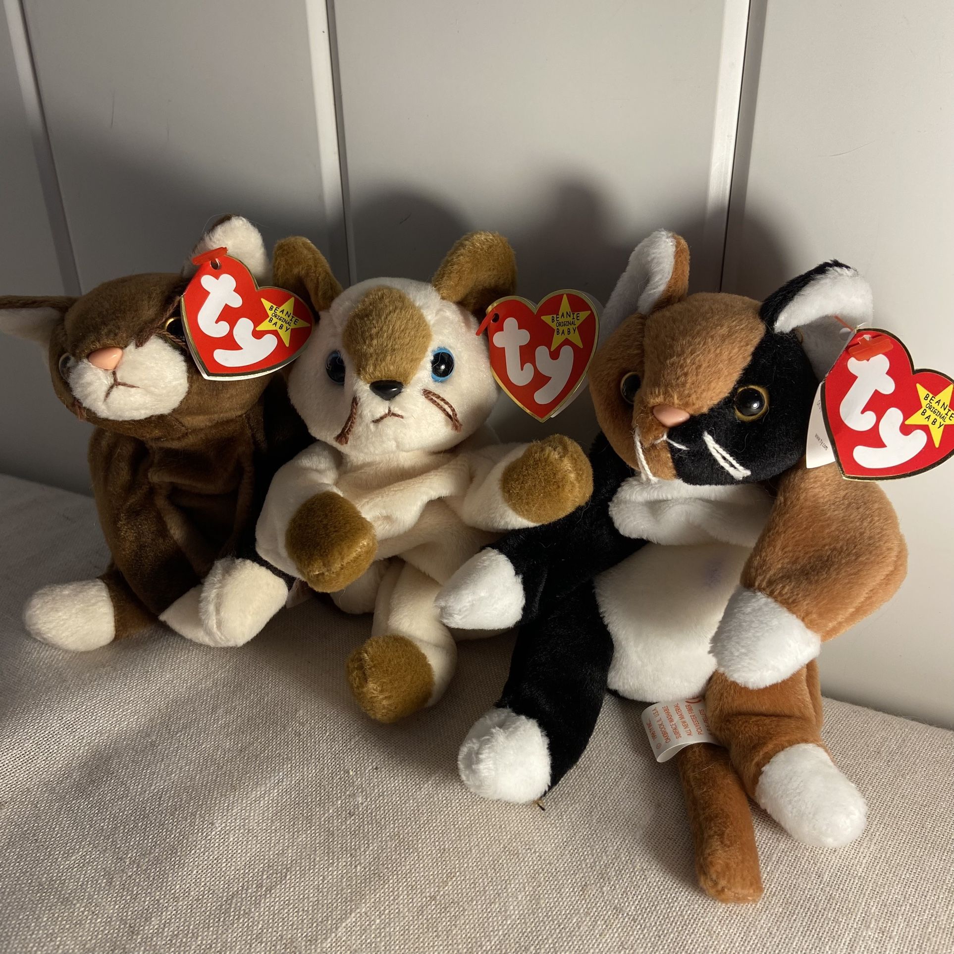 90s Beanie Babies CAT themed Stuffed Animals EACH