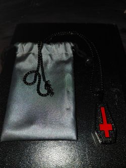 Black stainless steel goth necklace