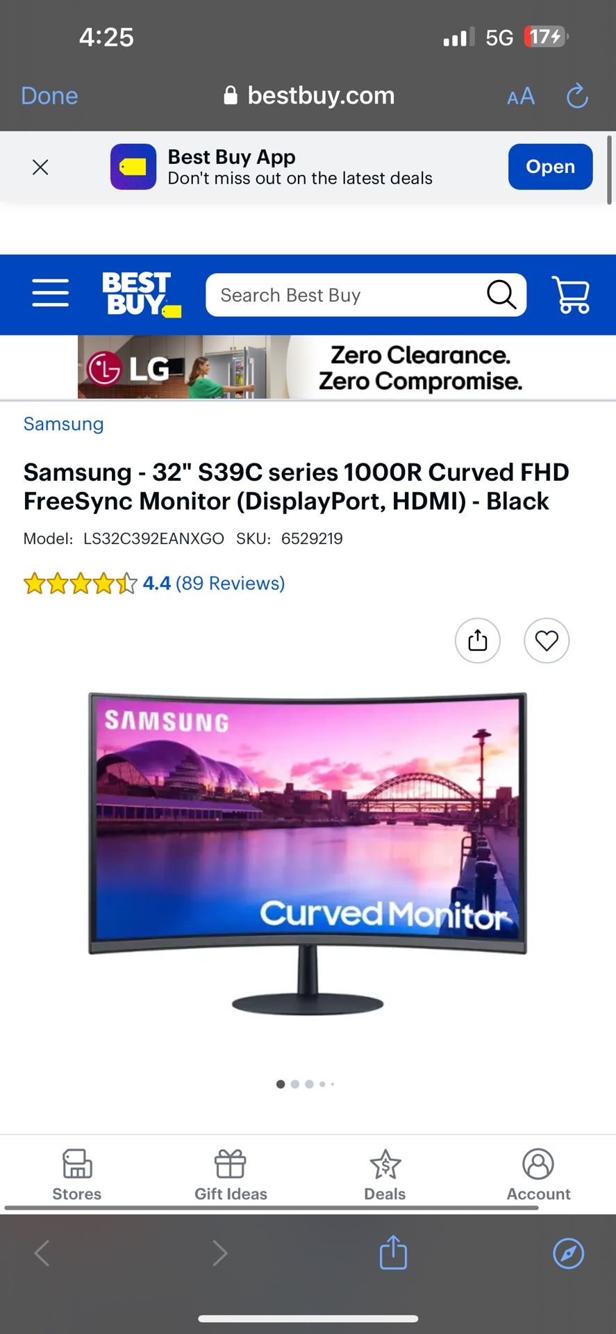 32” Samsung curved PC Monitor Like New Need Gone