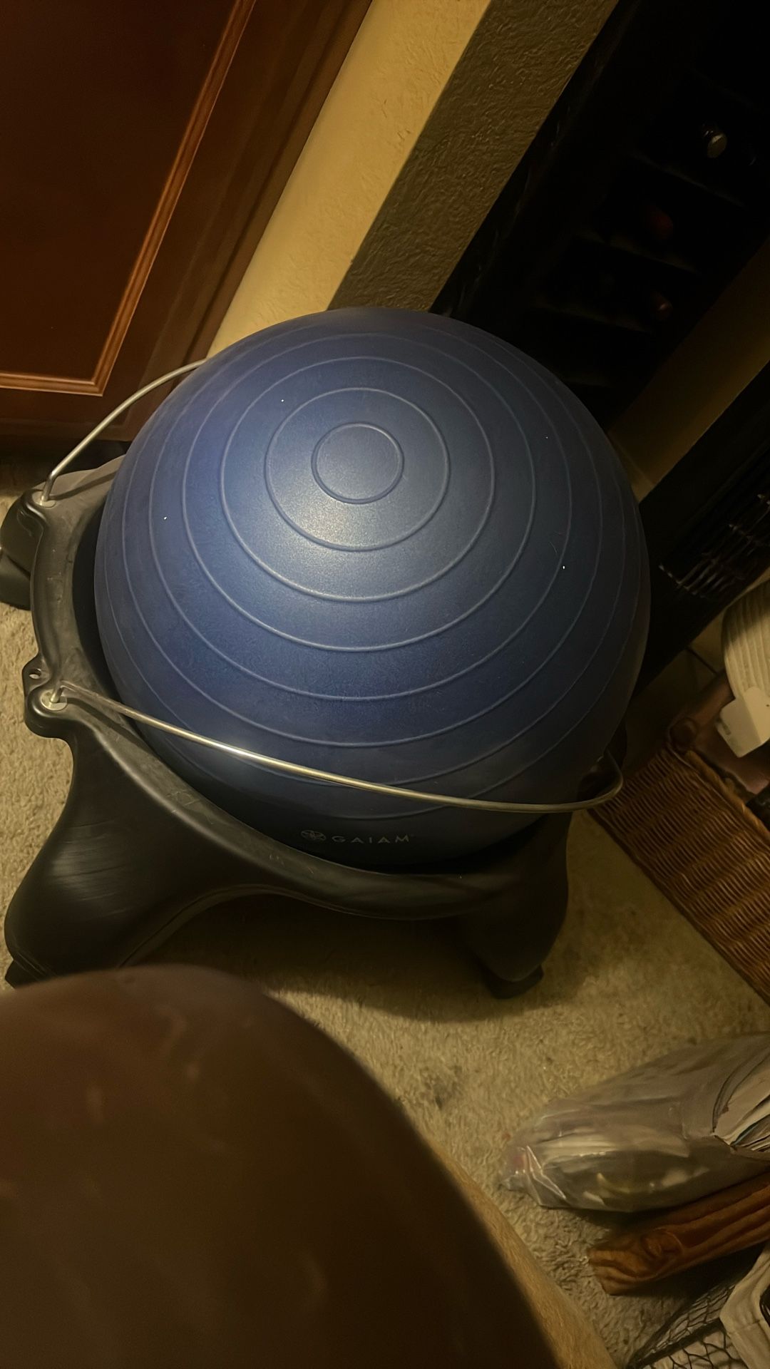 Yoga Ball Chair With Stand Rollers