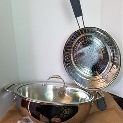Cacerola De 10qt Tri-ply Con Coladera Princess House 