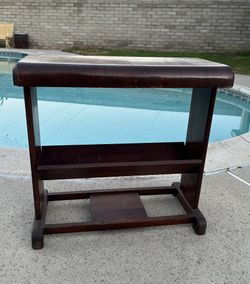 Vintage Antique Side Table w/ Book Shelf