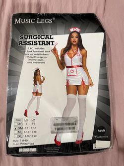 Music Legs Surgical Assistant Nurse Costume Small