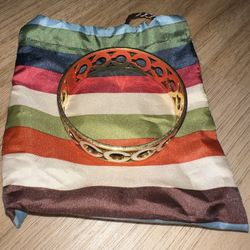 Coach Gold and White C Bracelet