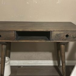 Wooden Desk With Drawers
