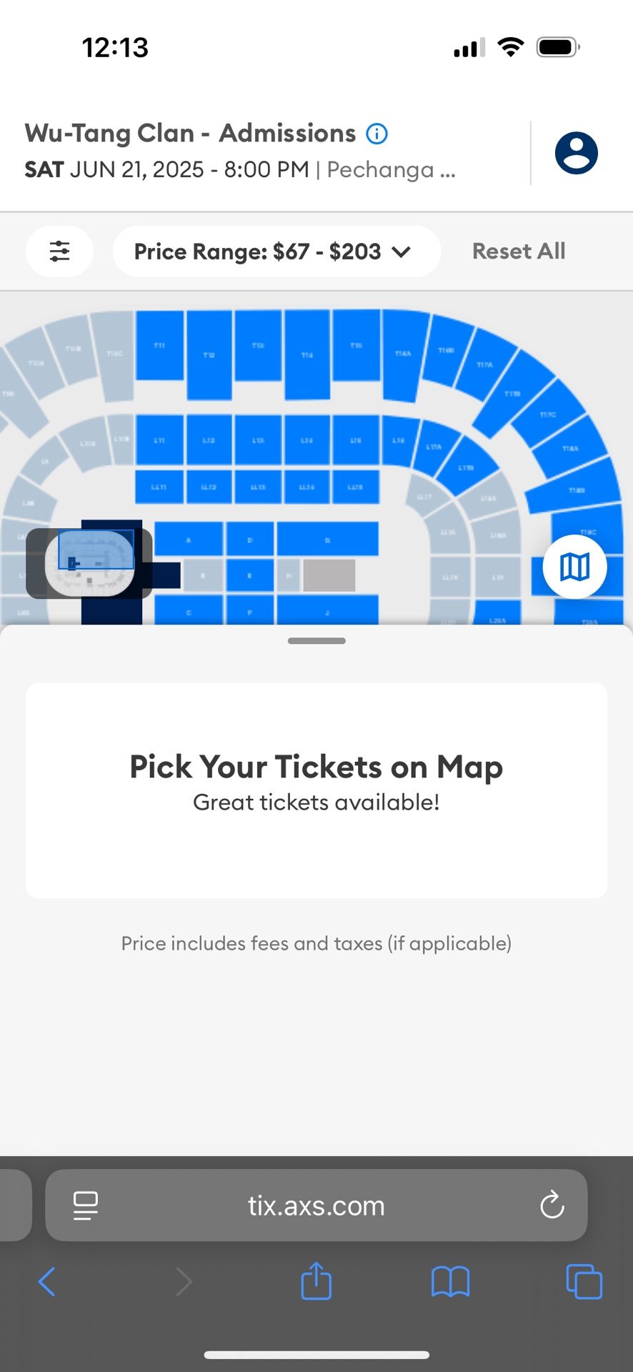 1 Ticket Wu -Tang Clan And Run The Jewels Pechanga Arena  S