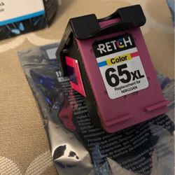 Color Ink Cartridge HP 65XL Replacement, New