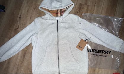 Grey Burberry hoodie XL