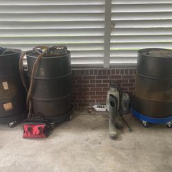 55 Gallon Drums And Pump