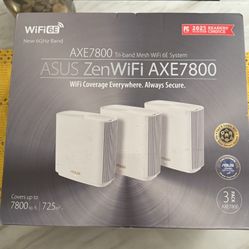 ASUS ZenWiFi AXE7800 Tri-Band Mesh WiFi 6E System (3-Pack)