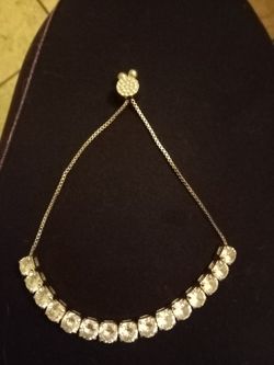Sterling Silver CZ Adjustable Tennis Bracelet