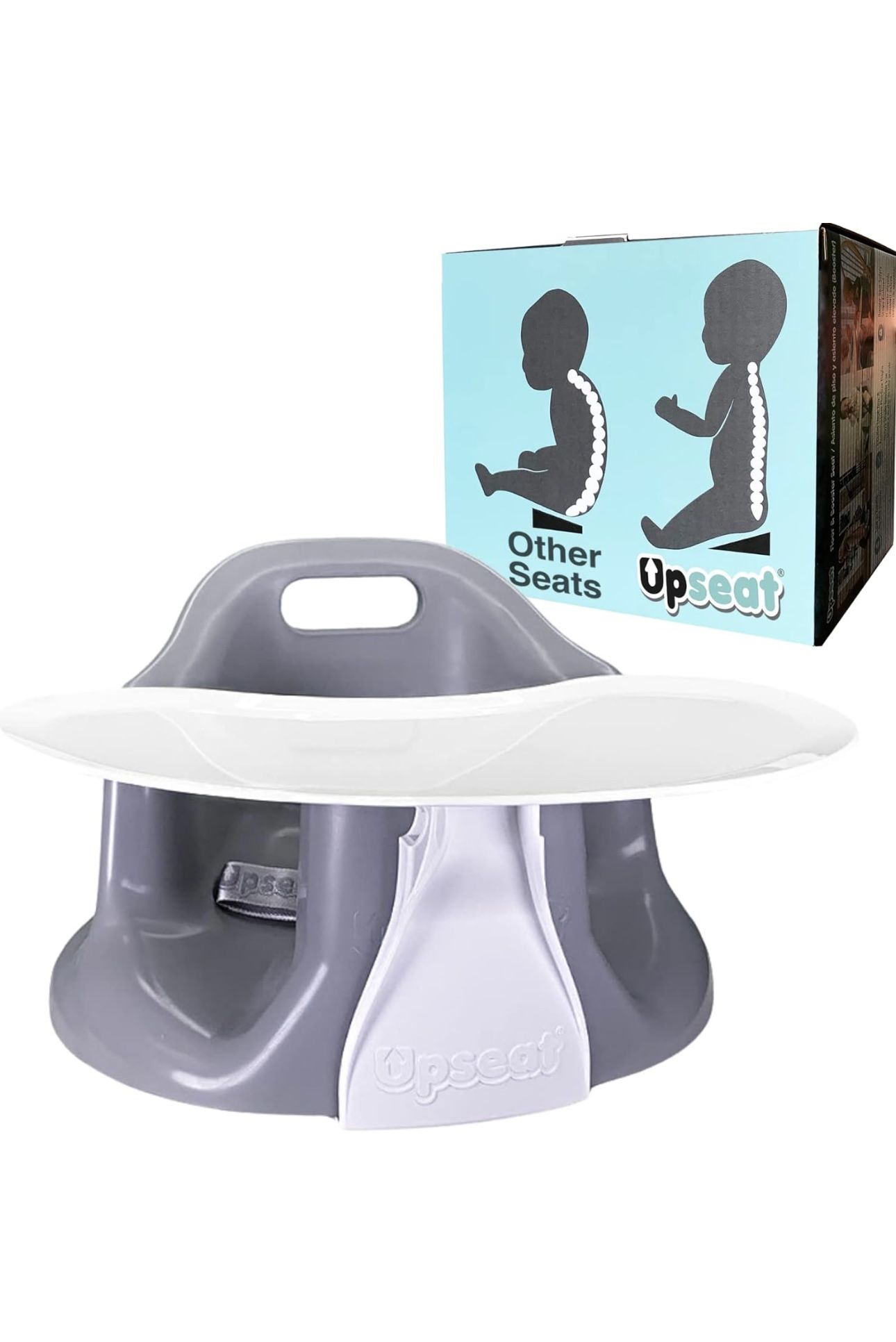 Upseat Baby Floor Seat Booster for Sitting Up with Removable Tray for Meals and Playtime