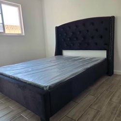 New King Bed Frame And Mattress Set