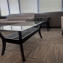 Glass/wood Coffee Table