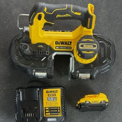 $200 New DeWalt XTREME 12V MAX 1-3/4" Brushless Cordless Bandsaw with battery and charger.   It is designed for one-handed and overhead cutting applic
