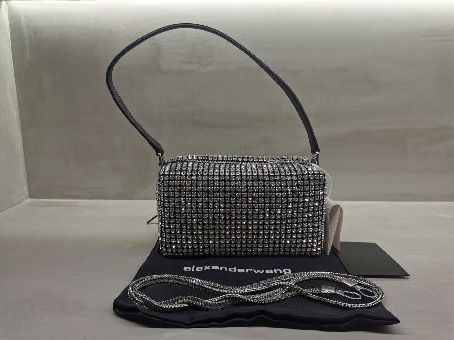 Alexander Wang heiress pouch in crystal mesh