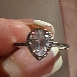 PANDORA AUTHENTIC BRAND NEW RADIANT EXTRA LARGE TEARDROP RING SIZE 7 