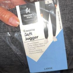 Members Mark Soft Joggers Sz Large 