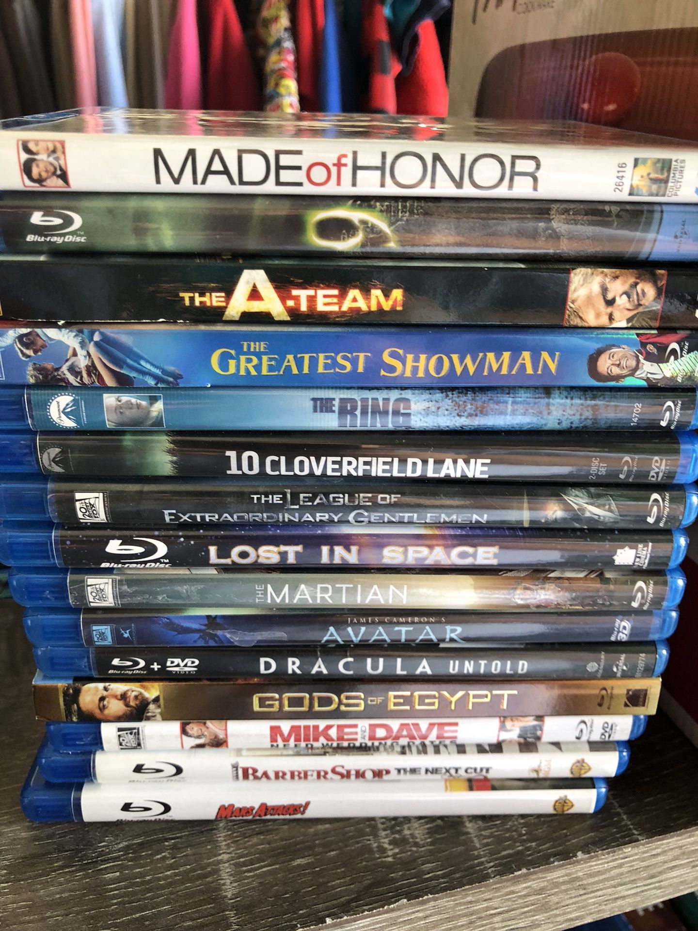 15 Variety of Blu-Rays. $2. Ea.