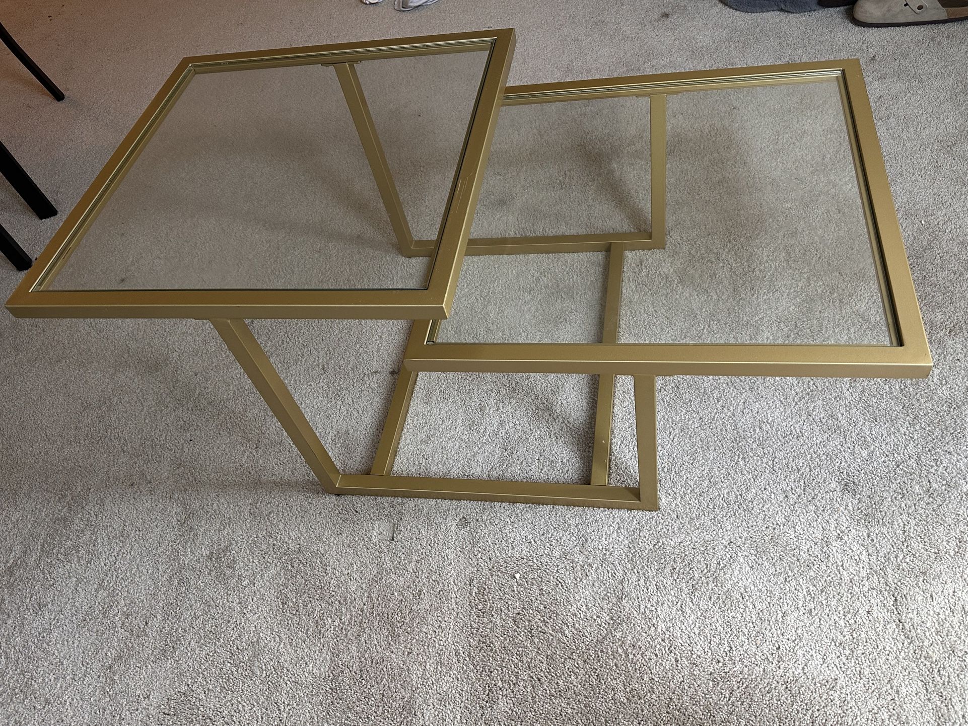 Glass/Gold Coffee Table