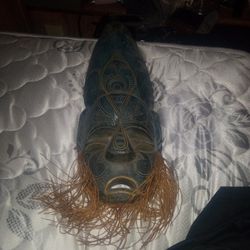 Statue Of Indian With Eagle $50 Indonesian Mask $50