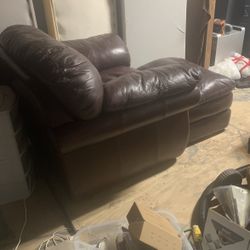 Nice New Leather Chair With Ottamon  South Phx Area Pickup It's Big So You Probably Need A Truck 