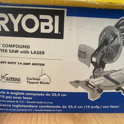 10” compound Miter Saw With Laser Ryobi