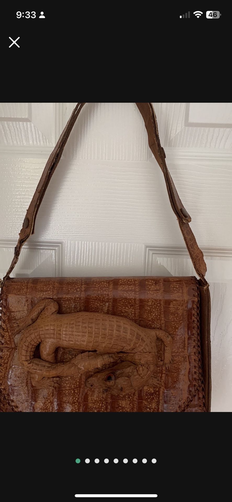 Vintage Crocodile Alligator Baby Taxidermy Head & Legs Purse/ Handbag. Bag