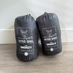 Wise Owl Snoozy Camping / Travel Pillows (Set of 2)