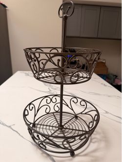 Princess House Fruit 2 Tier Basket