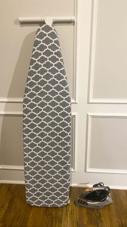 Set: Full Size 54” Ironing Board & Sunbeam Iron + Steamer, 2-in-1