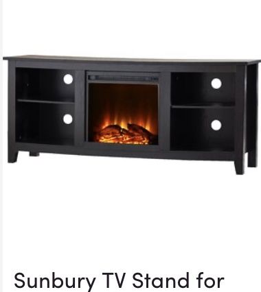 80 inch Tv stand with electric fireplace