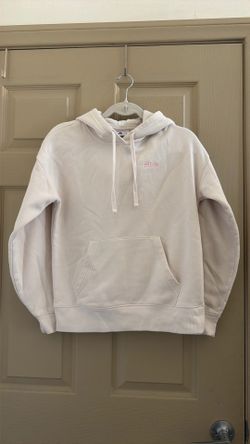 FILA women’s hooded sweatshirt in cream with light pink logo size xs