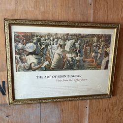 Vintage Gold Frame Wood With Glass 23×32