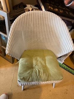 Pier one pale blue wicker chair
