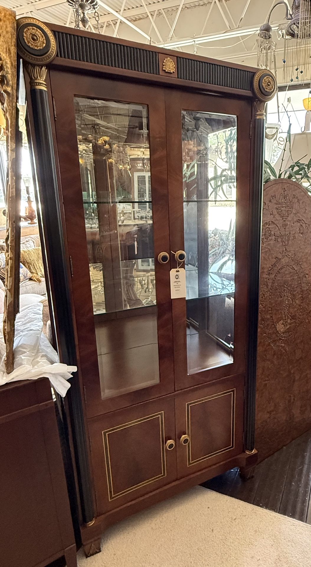 VTG Style Wooden Curio Cabinet