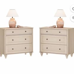 Two Wood Dresser Nightstands