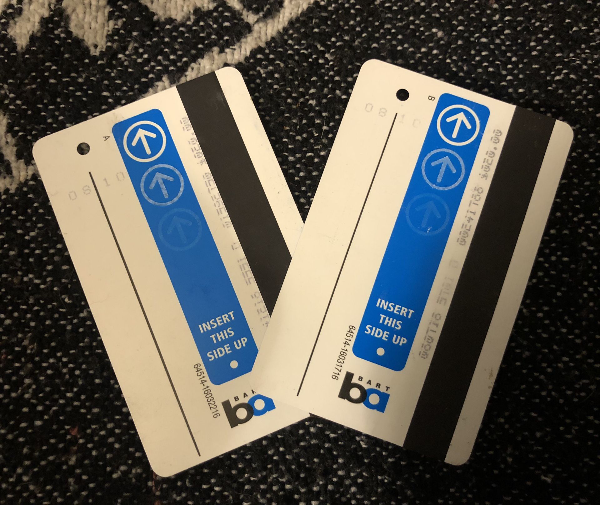 Bart Tickets With $20 Each In It