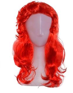 Long Red Wavy Costume Wig