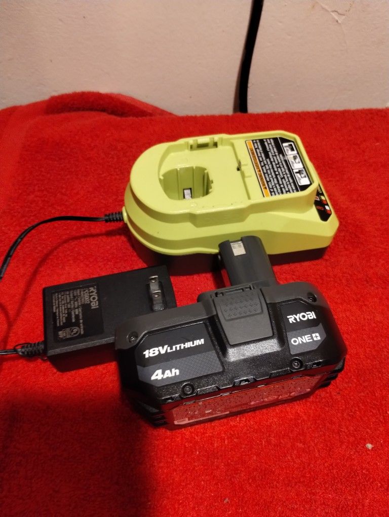 18 Volt Ryobi 4.0 Batería Y Cargador $$75