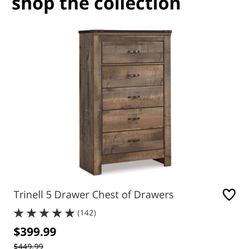 Full Size Bedroom Set With 1 Nightstand And 1 Dresser And Bed And Dresser With Mirror 