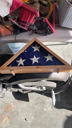 American flag from the 70s, still folded in box