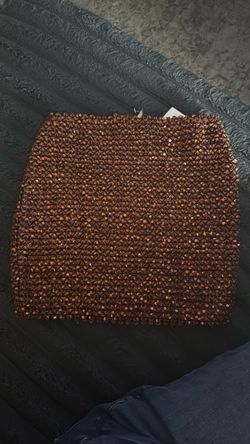 Brown sparkle skirt